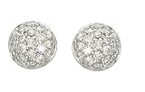 14K White Gold Diamond Earrings