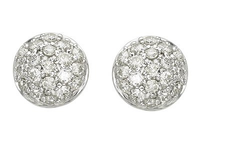 14K White Gold Diamond Earrings