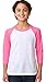BZTT Women's Crew Neck 3/4 Sleeve Floral Raglan T-shirt Tops Grey XL