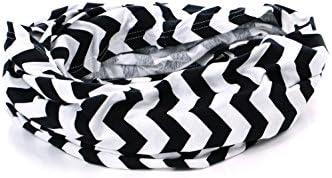 Warmhol Nursing Happens Infinity Breastfeeding Scarf Nursing Covers (Black and White Chevron)