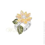 STUDIO 925: *LOTUS FLOWER PAVE TRICOLOR RING*