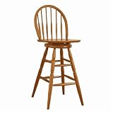 Carolina Cottage 30-Inch Swivel Windsor Barstool, Cherry