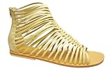 Andres Machado Big & Tall Women Greek Roman Beige Sandals