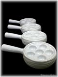 New Set of 4 Porcelain ESCARGOT Snail DISHES Plates