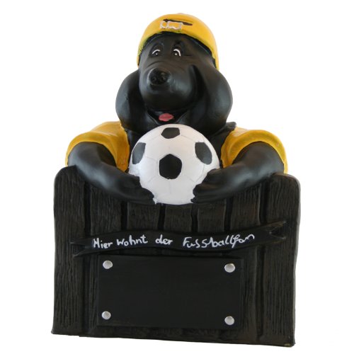 Fußball Mauli in gelbem Trikot