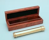 Small 9 1/2 inch Brass Pocket Telescope with Premium Hardwood Box 41xMHKGnyTL. SL160 Small 9 1/2 inch Brass Pocket Telescope with Premium Hardwood Box