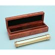 Small 9-1/2 inch Brass Pocket Telescope with Premium Hardwood Box ~ Stanley London