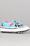 Vans Footwear The Infant Classic Slip-On Sneaker in Blue and Pink Cheetah,Kids for Unisex