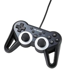 ELECOM ファイナルファンタジーXIVモデル USBゲームパッド 12ボタン 振動 連射 高耐久 ブラック JC-U3312BK-FF