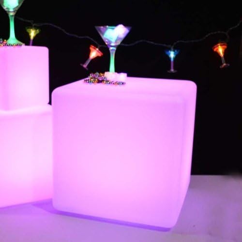 Light Up Cube, Glowing LED Box, Multi-Function, Rechargeable, Remote, 16 inch