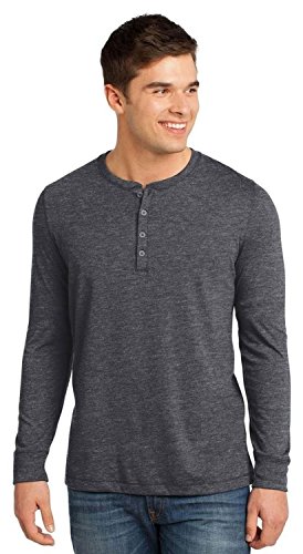 District Men's Long Sleeve Henley T-Shirt