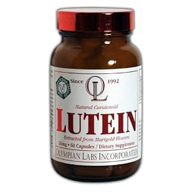 Olympian Labs Lutein Capsules, 20mg, 60-Count Bottle by Olympian Labs