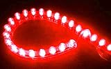 Cutequeen 24cm LED Car Flexible Waterproof Light Strip Red (pack of 4)