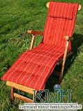 Details zu "Auflage f&uuml;r Relaxliege + Deckchair (terracotta/gestreift) / Deckchairauflage / Sonnenliegenauflage / Relaxliegenauflage"