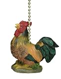 French country ROOSTER Ceiling FAN PULL chain decor