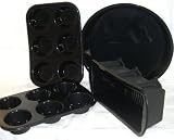 Review WellBake® Silicone Cookware 201086 / WellBake® Professional 4 Piece Chef's Set : 2 x 6 Bun Trays, 1 x 2lb Loaf Dish, 1 x 10