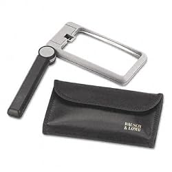 Bausch and Lomb 819013 2X Folding Lighted Handheld Magnifier with Acrylic Lens, 4 Inches x 2 Inches