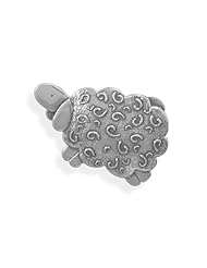Oxidized Sheep Pin/Pendant, Sterling Silver