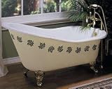 World Imports Elizabethan Classics SBTAPUFB Slipper Tub Rim Holes Cast Iron, Uncoated Brass