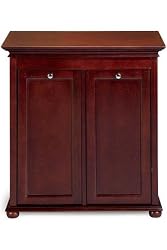 Hampton Bay 26 Inch Cherry Double Tilt Out Hamper, DOUBLE 26"W, HAZEL BROWN