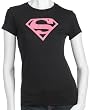 Super Girl Women's Shiny Glitter Shield Tee