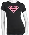 Super Girl Women's Shiny Glitter Shield Tee