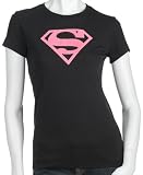 Super Girl Women's Shiny Glitter Shield Tee