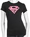 Super Girl Women's Shiny Glitter Shield Tee