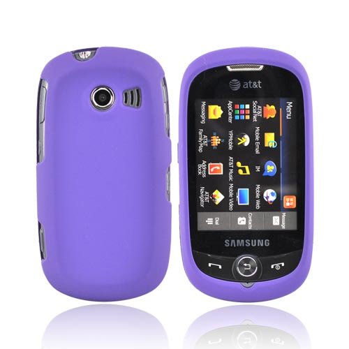 PURPLE For Samsung Flight II Rubberized Hard Case Cover