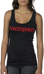 Vampire Longer Length Juniors Tank top with Vampire Lips on Back