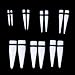 White Acrylic Expander Taper Ear Stretcher Plug 5 / 8''