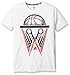 adidas Big Boys' Climalite Short Sleeve Graphic Tee, White/Black, Medium/10-12