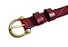 True Religion Women's Thin Basic Leather Belt in Burgundy