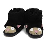 (エミュー)EMU 幼児用 ベビー用 ムートン ブーツ LAMB WALKER ラムウォーカー 羊モチーフ(ブラック) B10760／BLACK (18-24(1歳半～2歳)) [並行輸入品]