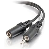C2G / Cables To Go 40406 3.5 mm M/F Stereo Audio Extension Cable Black, 3 feet/0.91 Meters