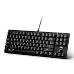 Patech メカニカルゲーミングキーボード 87キー 青軸 Windows/Mac OS Xなど対応 【日本語説明書付き】 (ブラック）