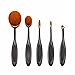 Beauty Tools;TOOPOOT 5PCS Oval Makeup Brushes Loose Powder Brush