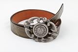 Tobacco Road Rocker Bronze Leather Belt ornate metal buckle