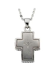 Prayer Locket & Chain (Reversible) in Sterling Silver