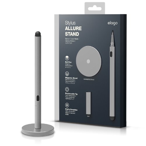 elagoÂ® Allure Stand Stylus for all iPhones, iPad(Air/Mini) and Galaxy -World First Replaceable Tip (Allure Stand Stylus)