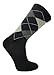 Women's Argyle 80% Cotton Crew Socks (3 Pairs)