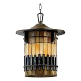 Quoizel Autumn Ridge 19-Inch Jumbo Hanging Lantern with Tiffany Glass, Bergamo Finish #TFAR1915BE