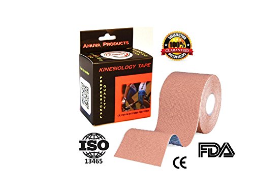 Kinesiology Tape - Downloadable Kinesiology Taping Instructions - Professional Quality  (Finger Print Tape)  - 2 Inch x 16.4 Feet Uncut Rolls - Waterproof Tape - Sport Tape - Kinesio Tape.