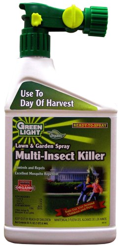 Green Light Organic Bioganic Lawn & Garden 100% All Natural Organic Insect Control Spray Hose-End Concentrate #80132