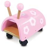 Vilac Pink Flower Ride-On Wooden Toy
