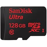 SanDisk Ultra 128GB Ultra Micro SDXC UHS-I/Class 10 Card with Adapter (SDSQUNC-128G-GN6MA) [Newest Version]