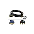 VGA Male to 3RCA (Component Video) Male Cable: 25 ft - by Abacus24-7