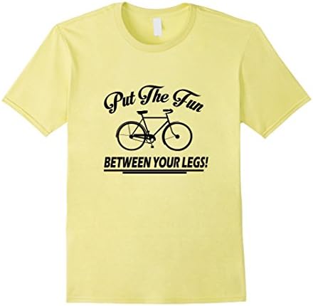 Men's put the fun between your legs (black) T-Shirt Large Lemon