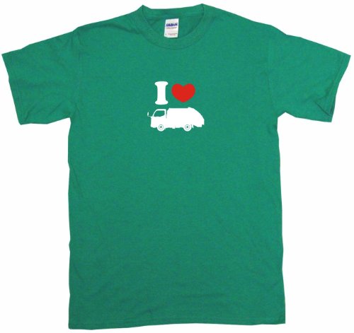 I Heart Love Garbage Truck Little Boy's Kids Tee Shirt 4T-Green