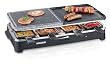 Severin RG 2341 Raclette-Partygrill mit Naturgrillstein, schwarz / 8 Pfännchen
